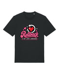 Black t-shirt with pixel heart with reverse arrow, "Rollback IS MY LOVE LANGUAGE"