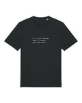 Black t-shirt with "As a large language model, I cannot wear this shirt." quote