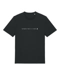 Black t-shirt with "Certainly! Here's a t-shirt:" chatbot reply with blinking cursor