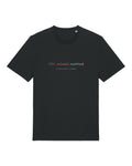 Black t-shirt with regular expression that matches coffee and rejects sleep