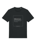 Black t-shirt with dictionary definition of "Hallucinonsense (n.)"