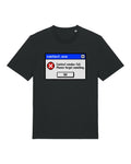 Black t-shirt with retro error dialog "Context window full. Please forget something."