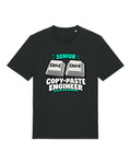 Black t-shirt with Ctrl+C and Ctrl+V keys with "SENIOR COPY-PASTE ENGINEER"